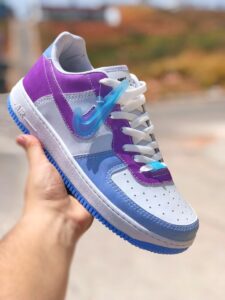 Nike Force - Muda de Cor - Branco, Roxo e Azul