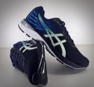 Asics Drop Gel - Preto, Azul e Verde Limão